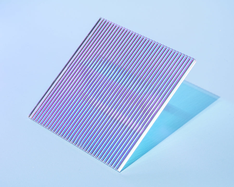 Acrylic Iridescent Effect Boards Prop Club Pin Stripe Square 