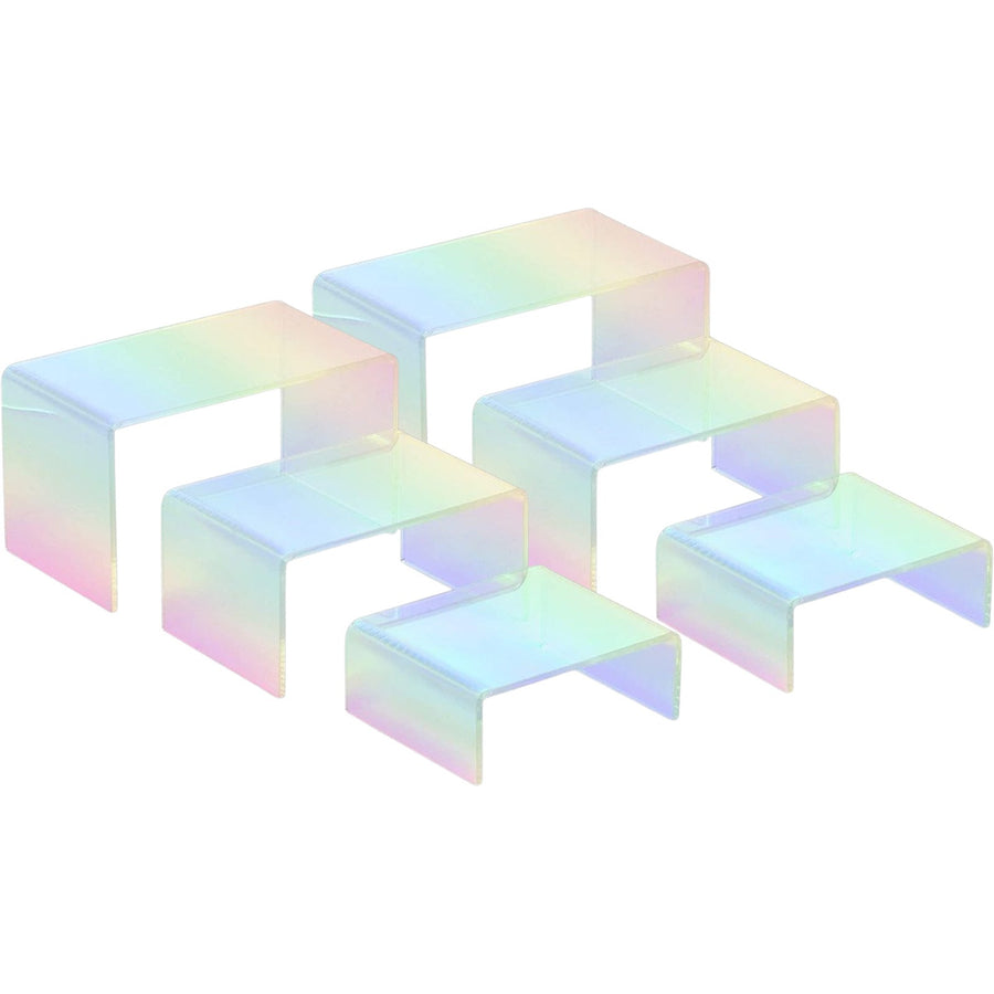 Acrylic Iridescent Effect Riser Cube Props