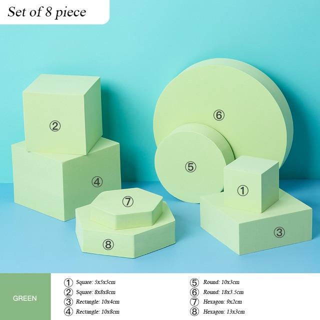 Essential Styling Shapes (Sets of 8) Prop Club Green 