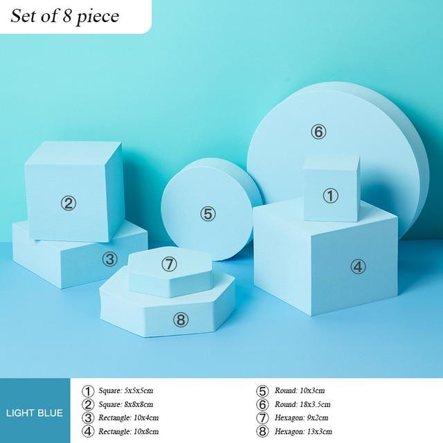 Essential Styling Shapes (Sets of 8) Prop Club Light Blue 