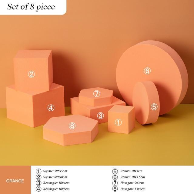 Essential Styling Shapes (Sets of 8) Prop Club Orange 