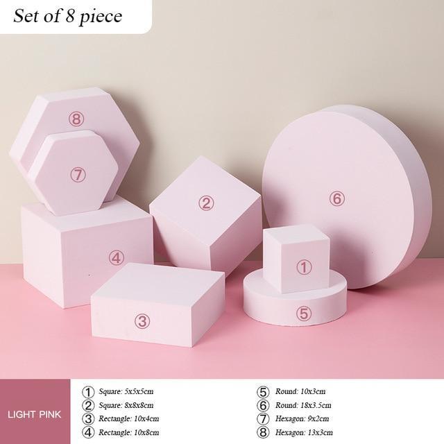 Essential Styling Shapes (Sets of 8) Prop Club Pink 