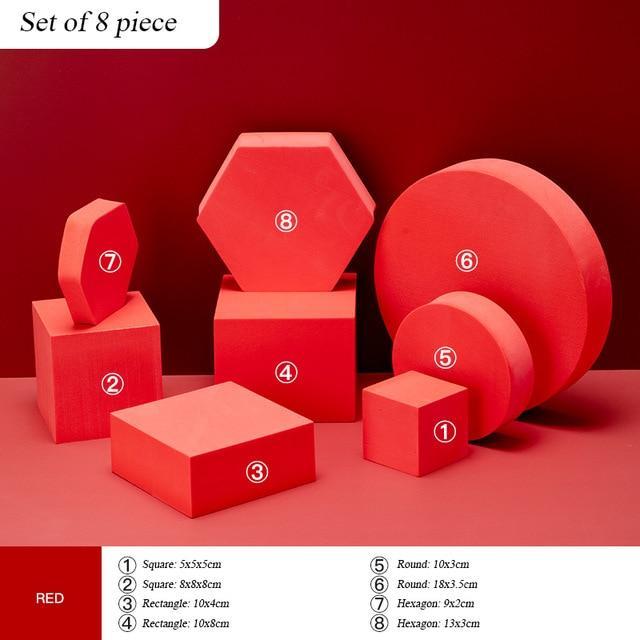 Essential Styling Shapes (Sets of 8) Prop Club Red 