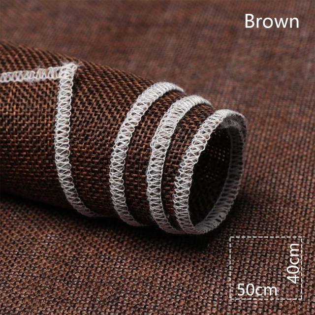 Handwoven Linen Background Cloth Prop Club Brown 