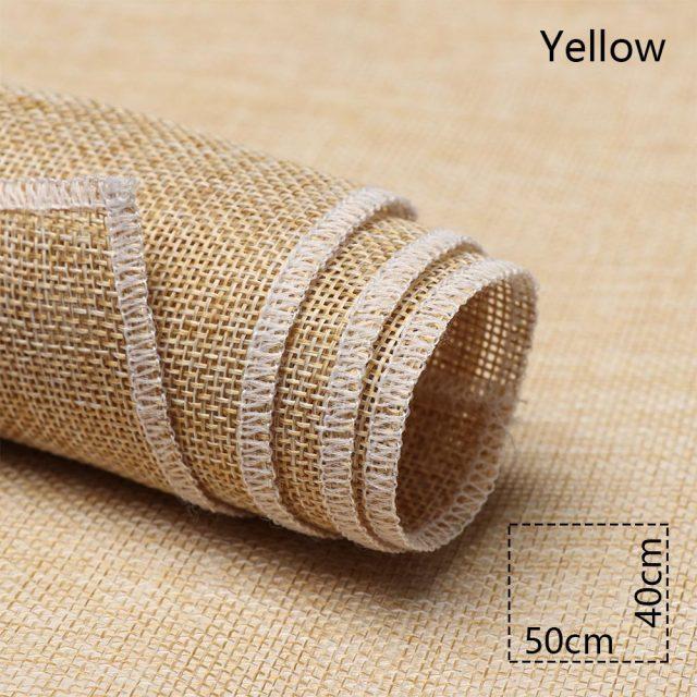 Handwoven Linen Background Cloth Prop Club Yellow 