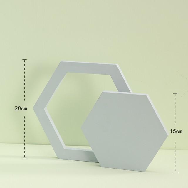 Hollow and Full Hexagon Background Props Prop Club Light Blue 