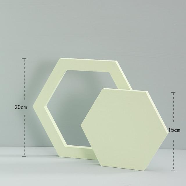 Hollow and Full Hexagon Background Props Prop Club Light Green 