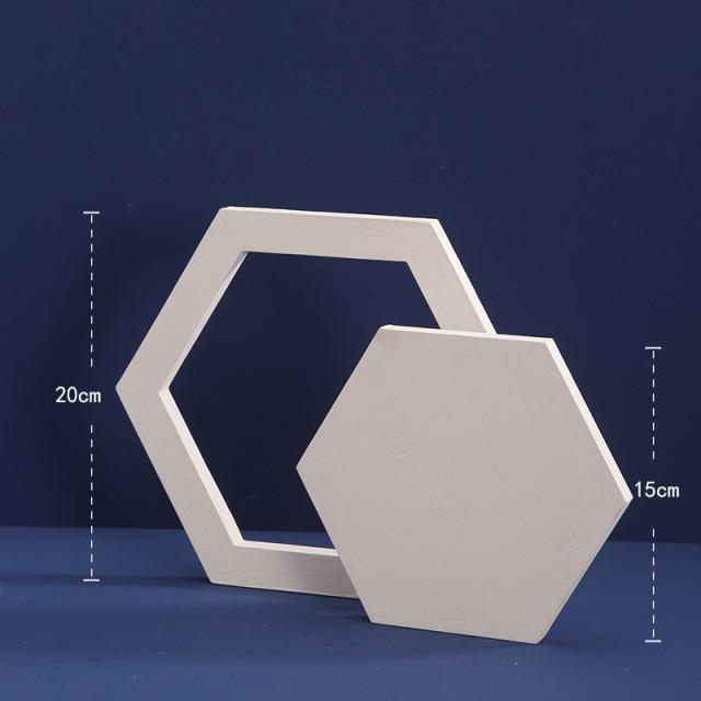 Hollow and Full Hexagon Background Props Prop Club White 
