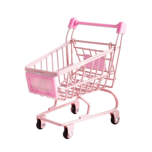 Miniature Pastel Shopping Carts Prop Club Pastel Pink 2 