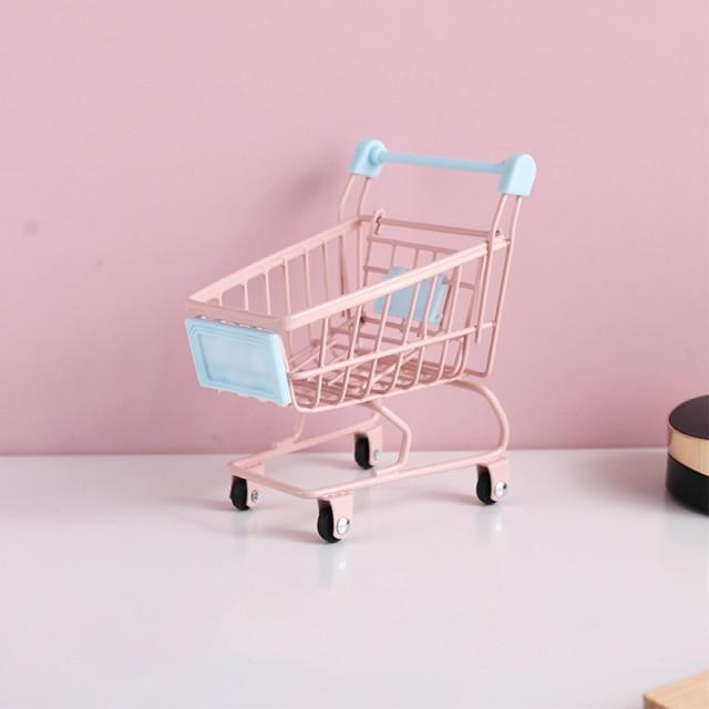 Miniature Pastel Shopping Carts Prop Club Pastel Pink 