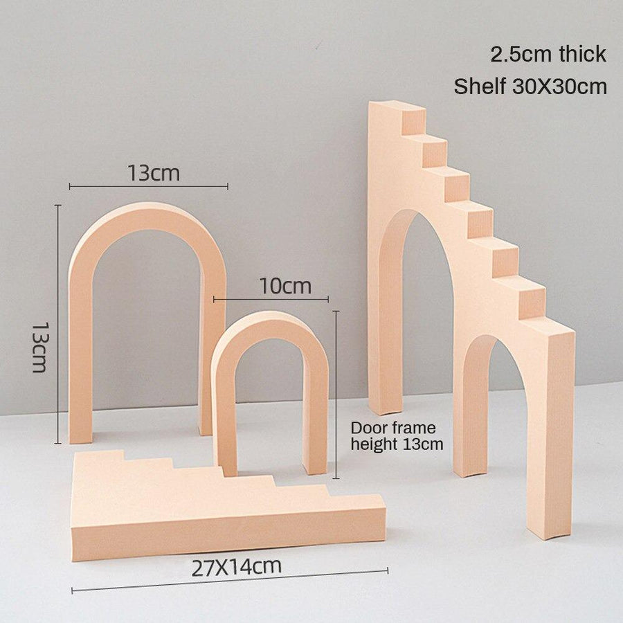 Peach Modern Geometric Photography Prop Sets (Stairs/Arches/Shapes) Prop Club Set of Stairs 