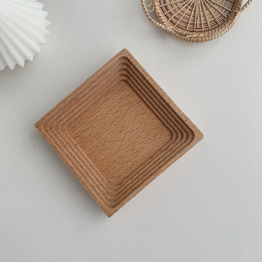 Ridged Wooden Tray Photography Props Prop Club NO.3 