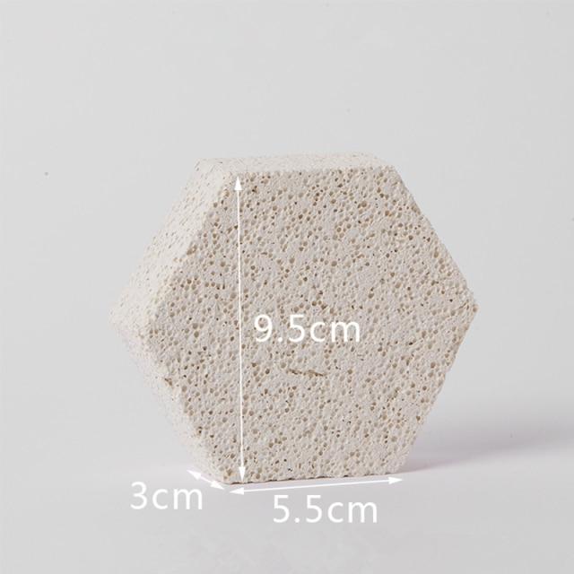 Textured Natural Stone Geometric Shaped Displays Prop Club Hexagon 