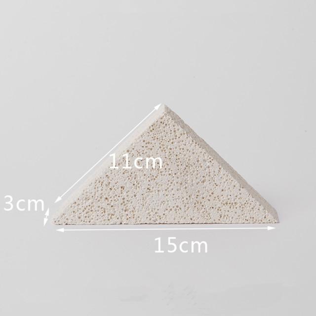 Textured Natural Stone Geometric Shaped Displays Prop Club Triangle 