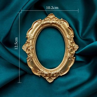Vintage Golden Photo Frame Photography Props Prop Club Oval No.1 