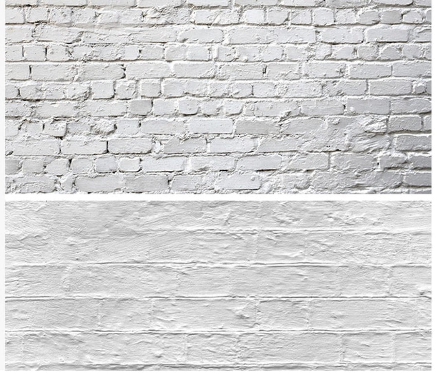 White Brick Wall Double Sided Backdrop Prop Club 