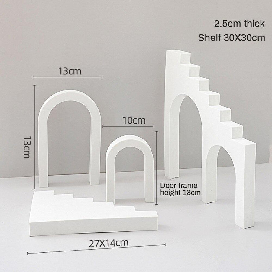 White Geometric Photography Prop Sets (Stairs/Arches/Shapes) Prop Club 