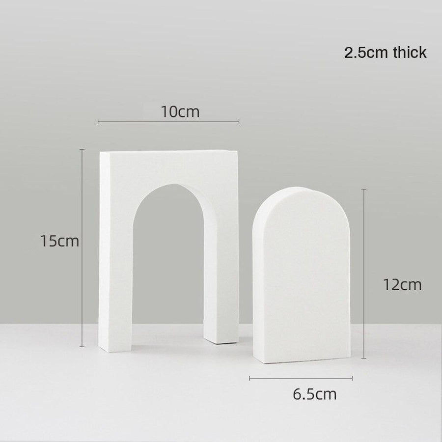 White Geometric Photography Prop Sets (Stairs/Arches/Shapes) Prop Club Door + Arch Set 