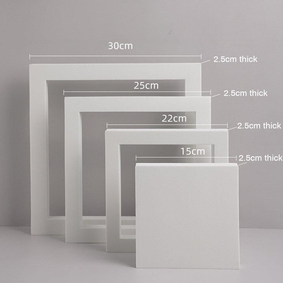 White Geometric Photography Prop Sets (Stairs/Arches/Shapes) Prop Club Set of Squares 