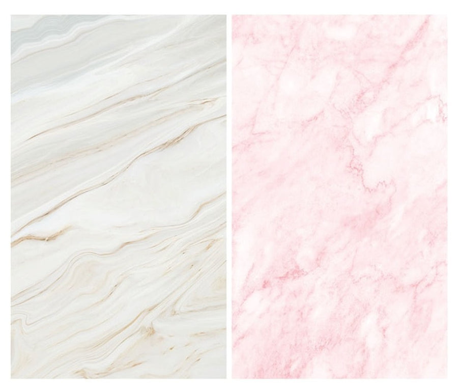 White/Pink Marble Double Sided Backdrop Prop Club 